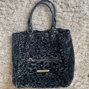Juicy Couture Purse Bag Black and Grey Leopard Print